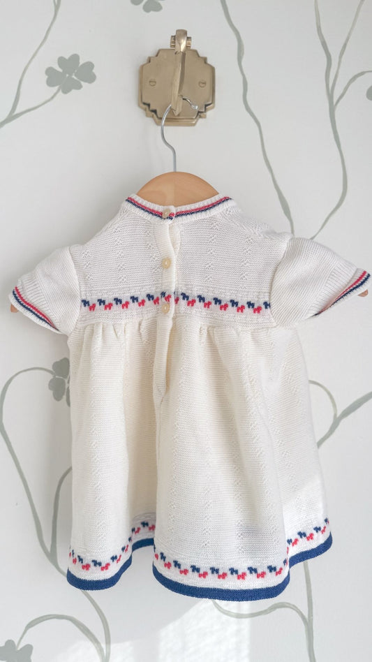 Vintage Swedish Horses Sweater Dress - 6-9 Months
