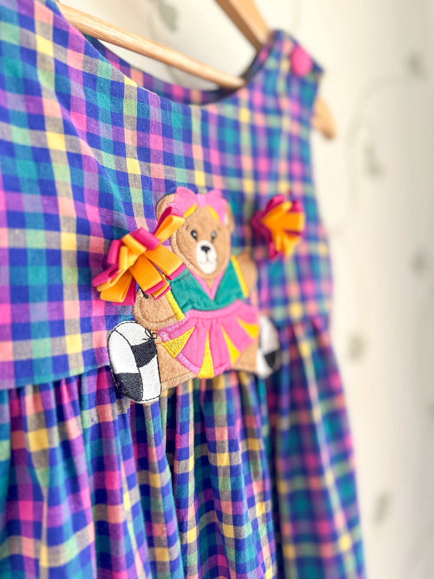 Vintage Austin & Ashley Plaid Cheer Jumper Dress - 7-8 Years