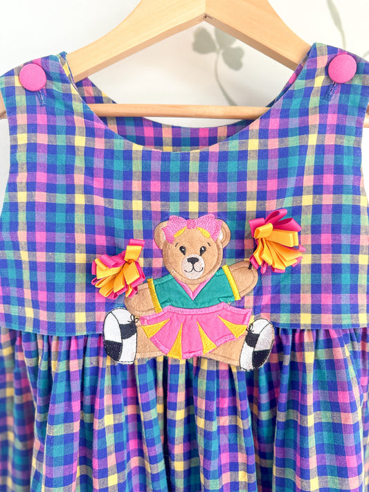 Vintage Austin & Ashley Plaid Cheer Jumper Dress - 7-8 Years