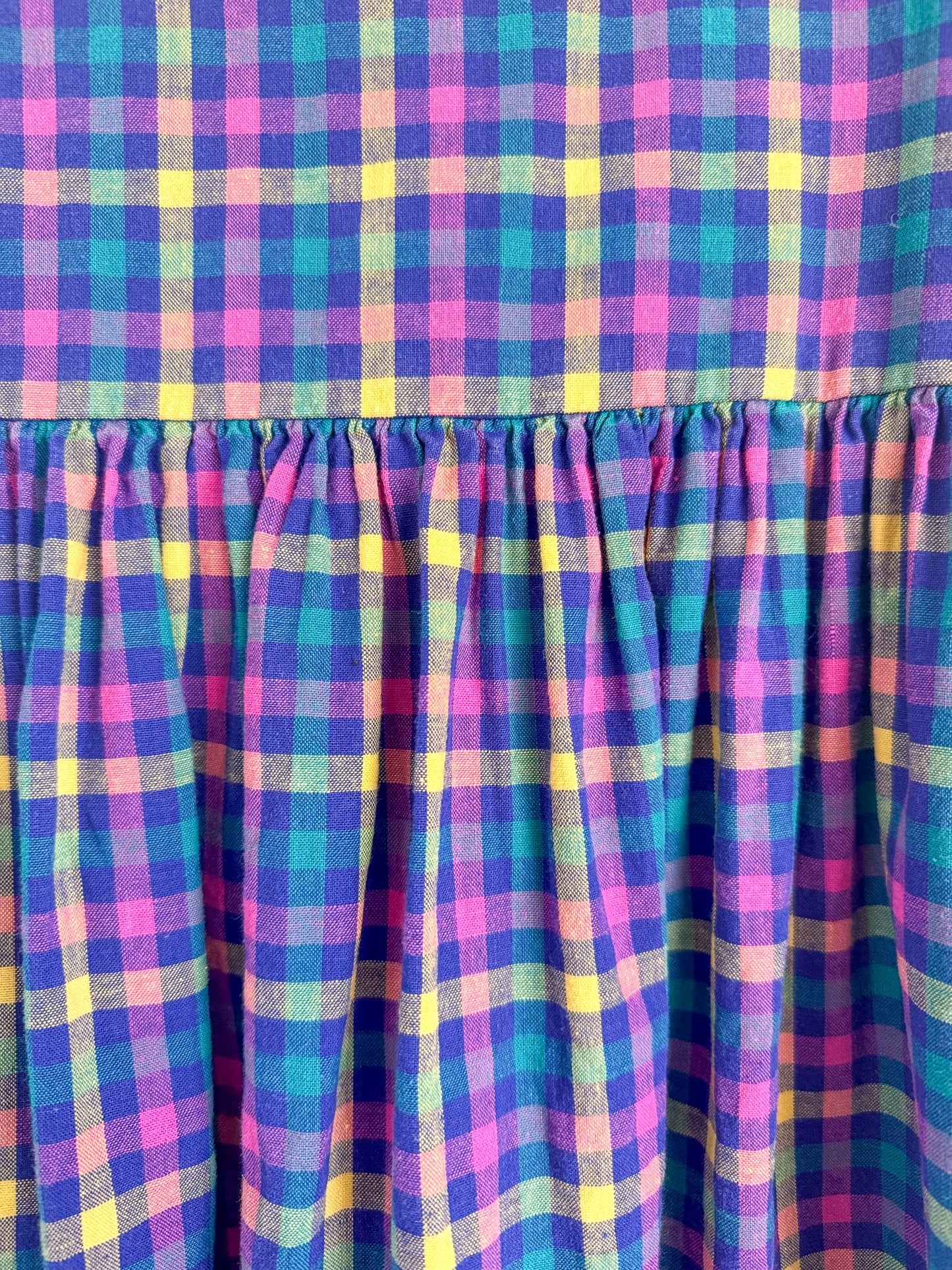 Vintage Austin & Ashley Plaid Cheer Jumper Dress - 7-8 Years
