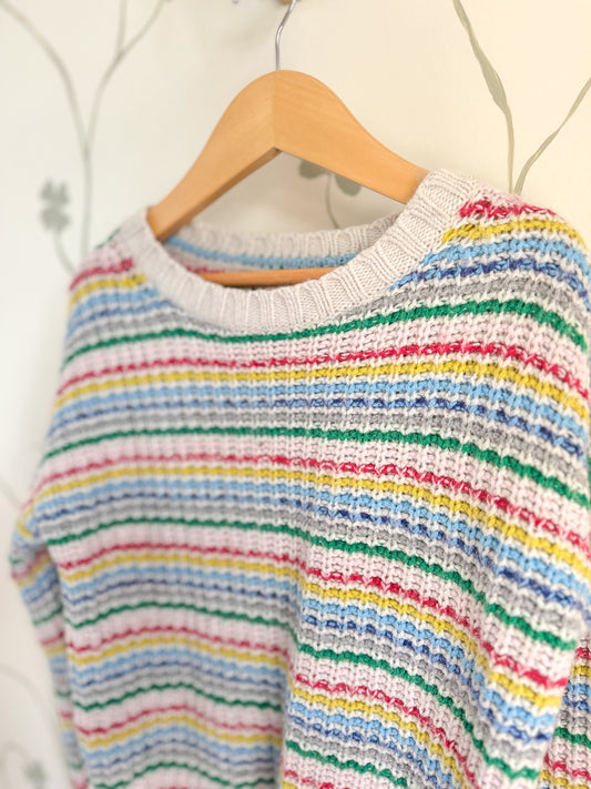 Mini Boden Chunky Striped Sweater, 8/9Yr