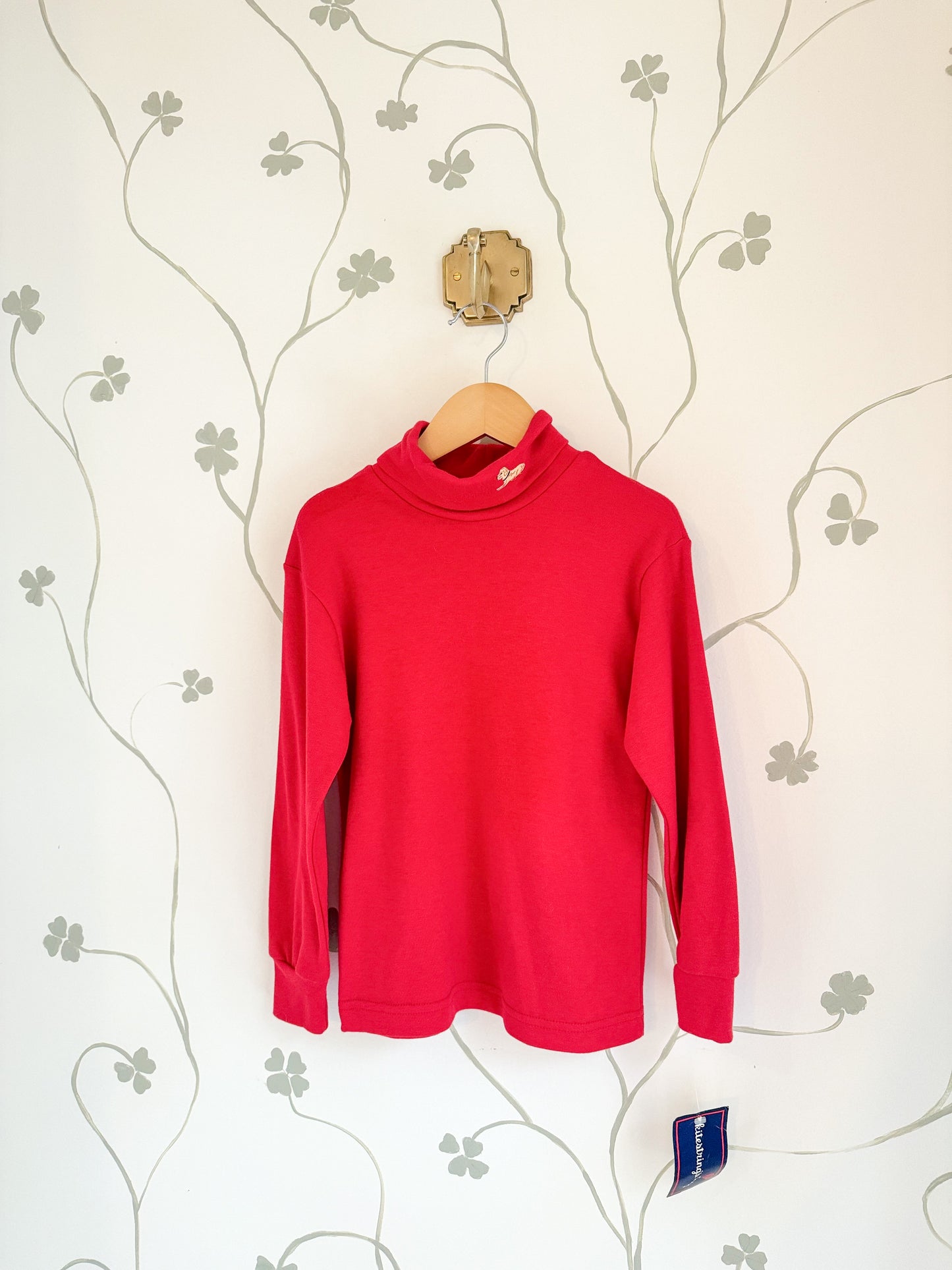Vintage Kite Strings Turtleneck with embroidered dog- Size 7