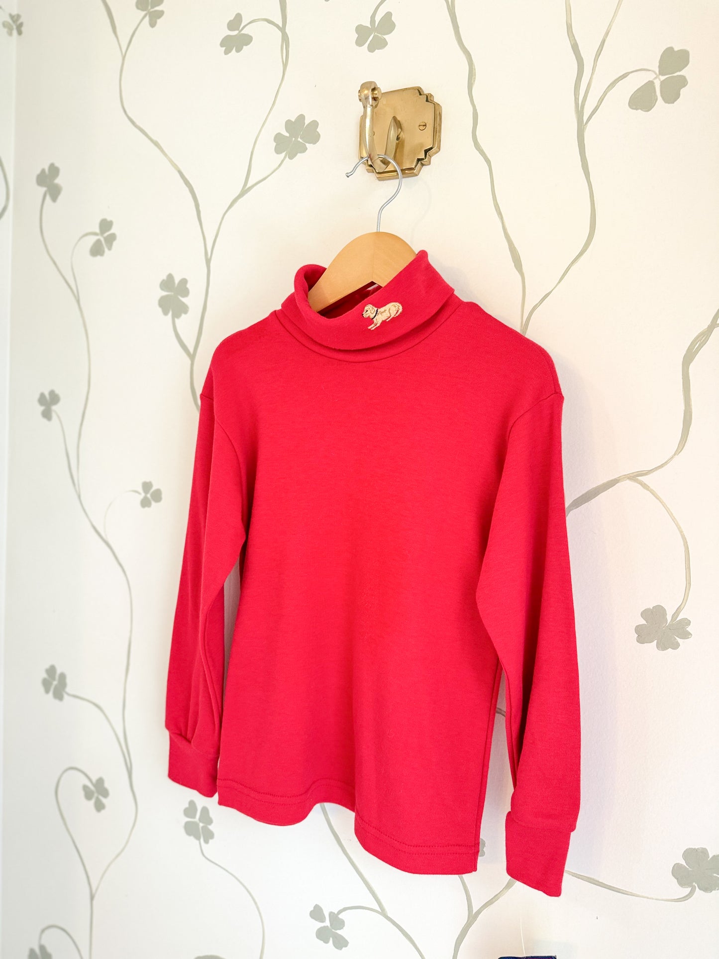 Vintage Kite Strings Turtleneck with embroidered dog- Size 7