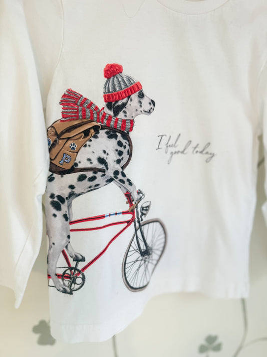 Mayoral Dalmatian Bike L/S T-shirt - 2/3 Years