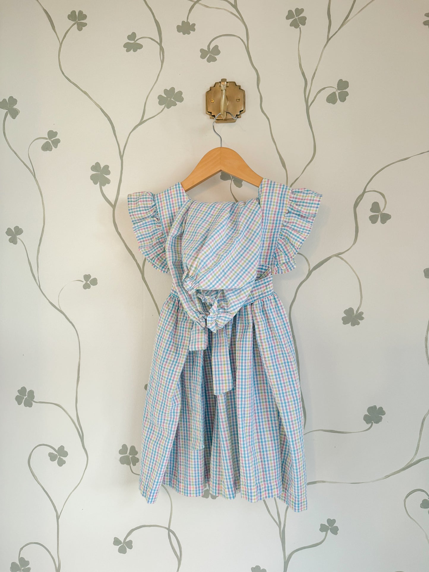 Vintage Samara Strawberry Seersucker Gingham Dress - 6
