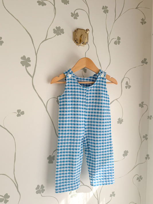 Vintage Healthtex Blue Knitted Romper - 12-18M