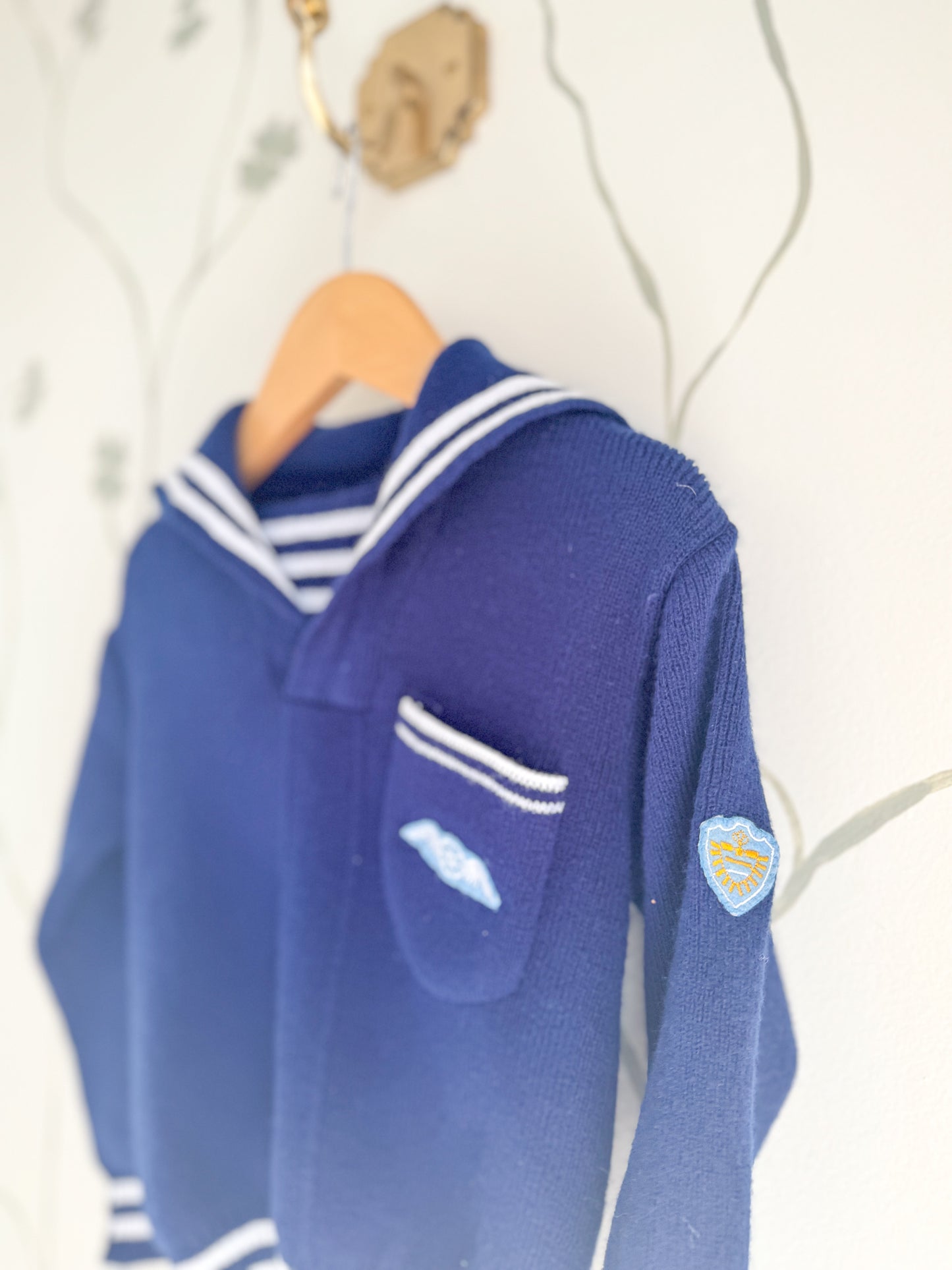 Vintage Naval inspired Sweater - 4-5 Years