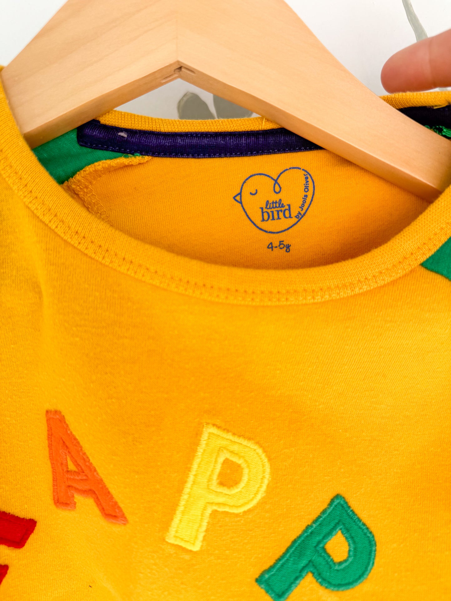 Little Bird HAPPY L/S Raglan Tshirt - 4/5 Years