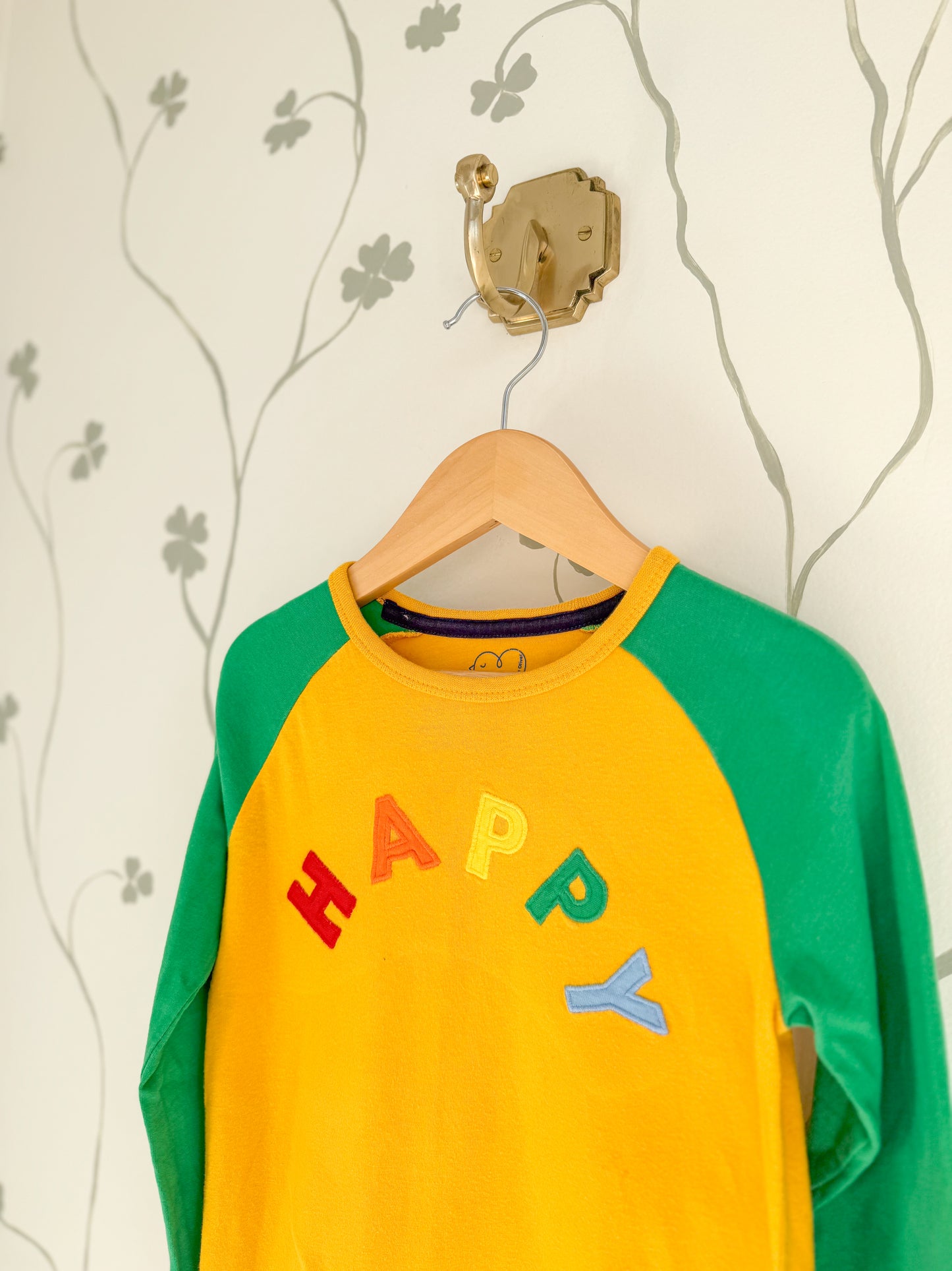 Little Bird HAPPY L/S Raglan Tshirt - 4/5 Years