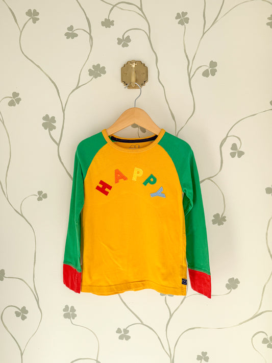 Little Bird HAPPY L/S Raglan Tshirt - 4/5 Years