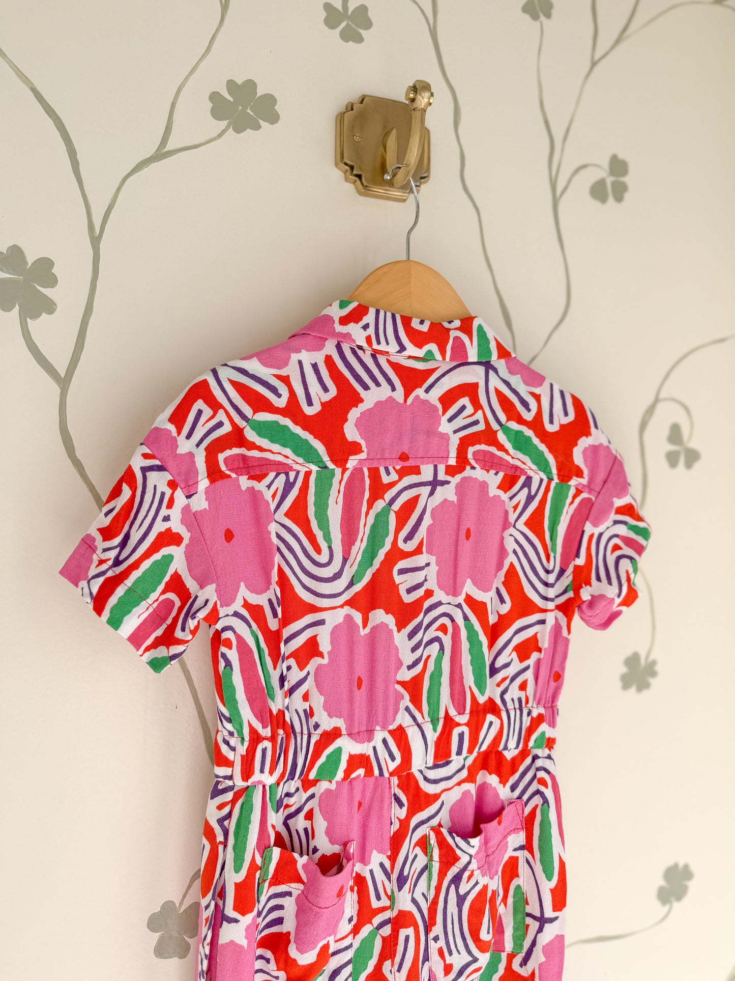 DVF for Target S/S Flower Groove Red Jumpsuit - Size 4/5 Years