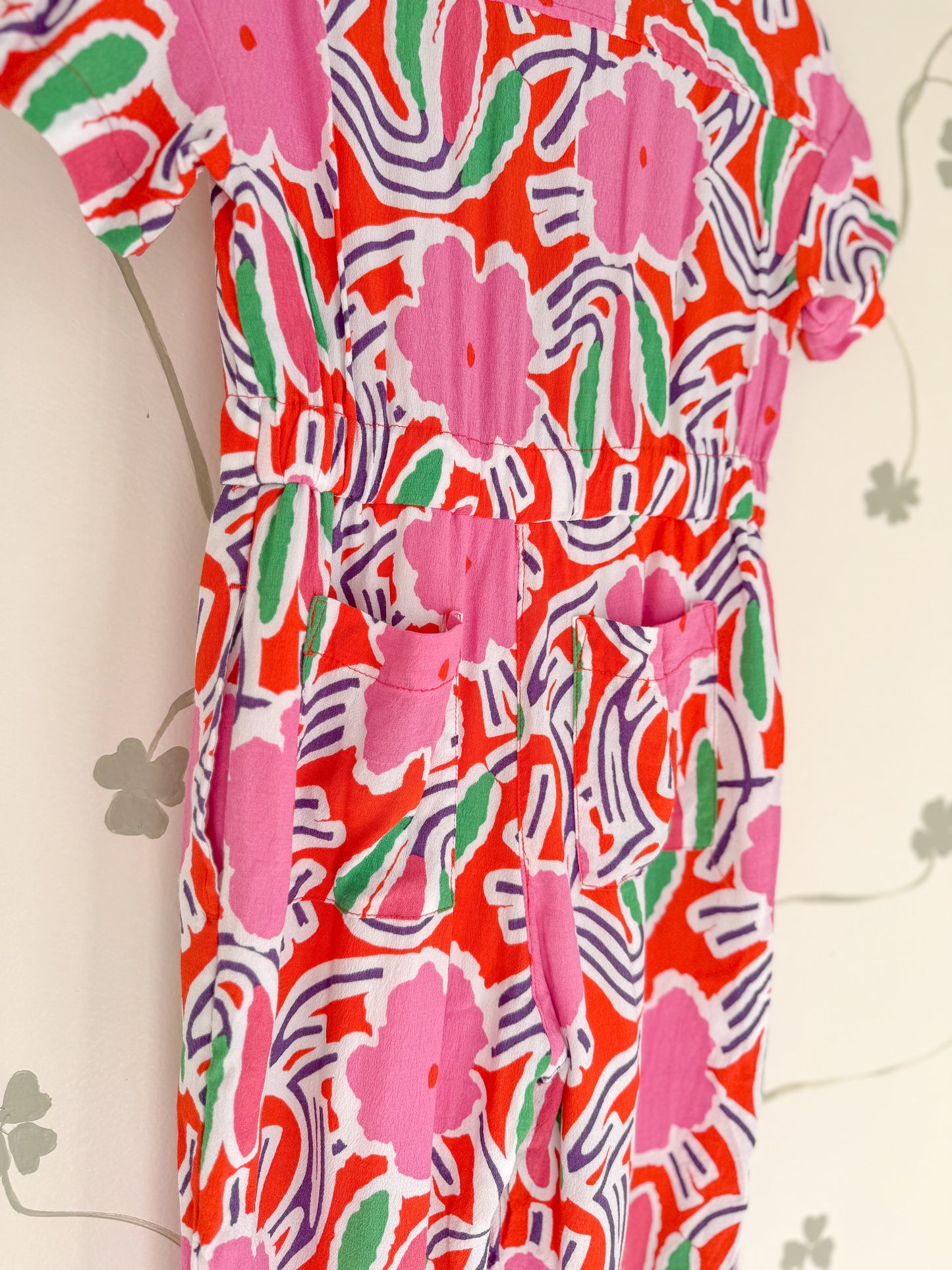 DVF for Target S/S Flower Groove Red Jumpsuit - Size 4/5 Years