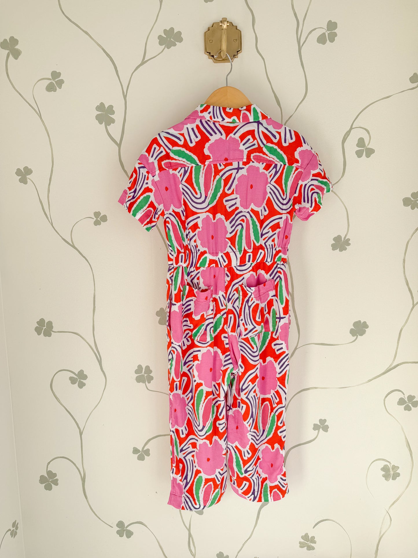 DVF for Target S/S Flower Groove Red Jumpsuit - Size 4/5 Years
