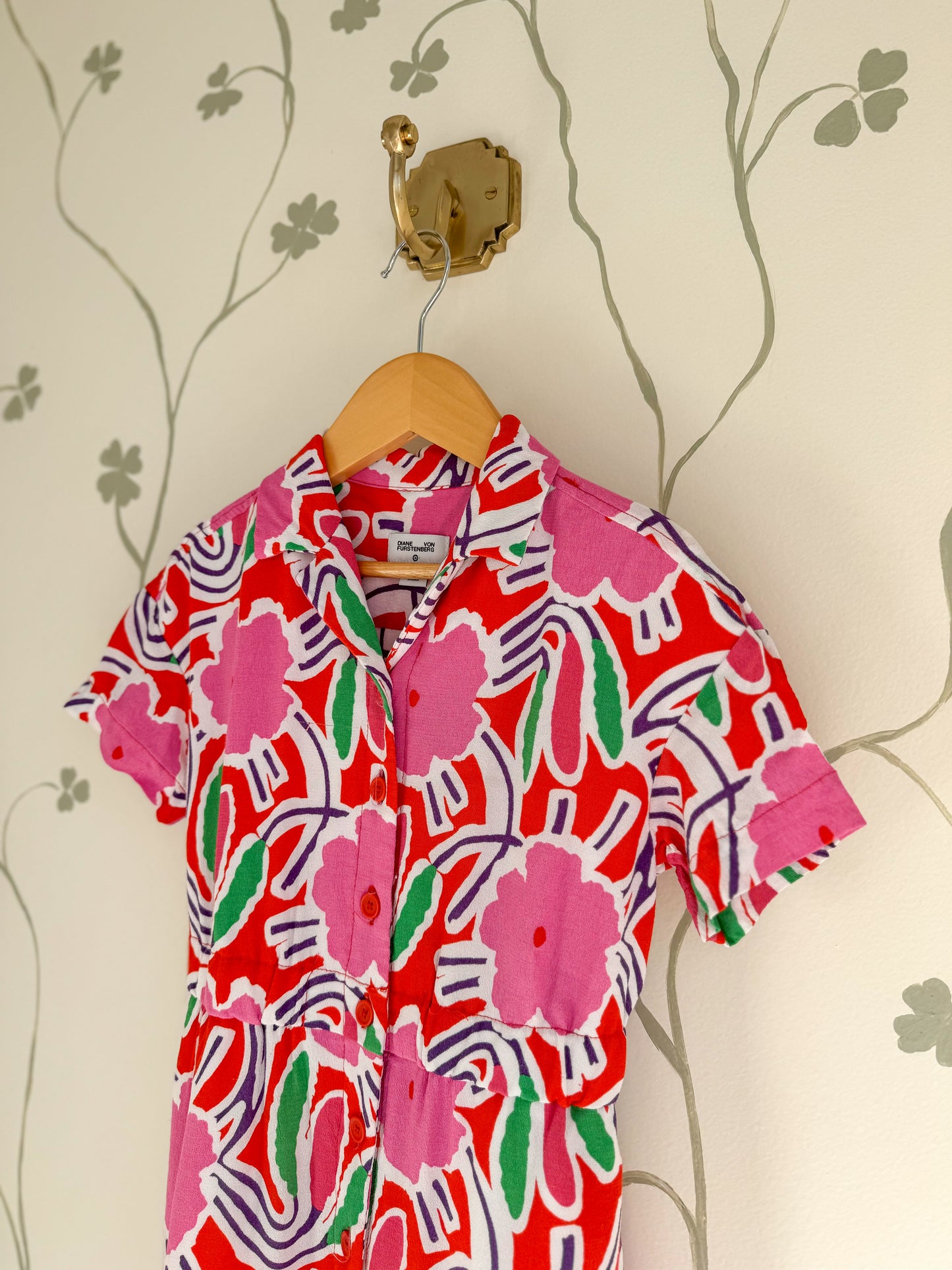 DVF for Target S/S Flower Groove Red Jumpsuit - Size 4/5 Years
