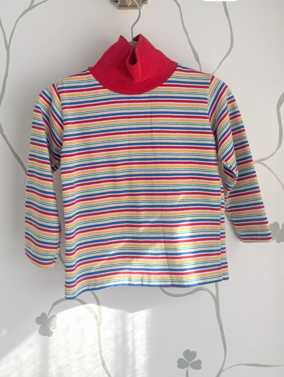 Vintage Striped Turtleneck t-shirt, 4T/ 3T fit