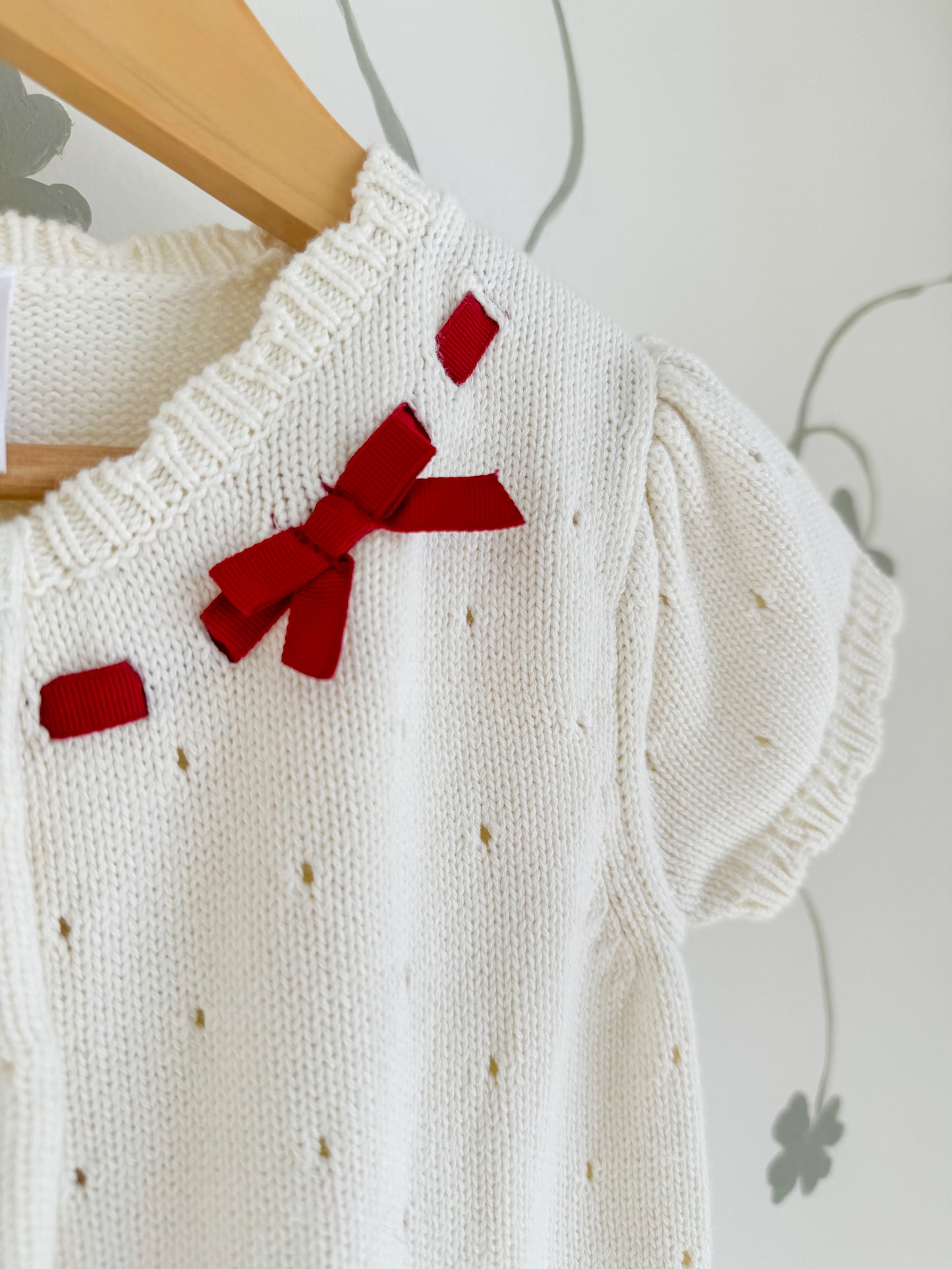 Vintage Gymboree '05 Cream Cherry Cardigan - 5 Years