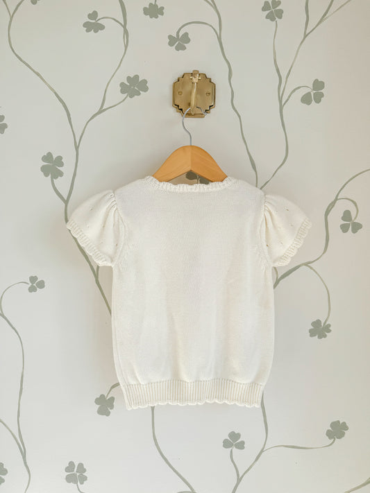 Vintage Gymboree '05 Cream Cherry Cardigan - 5 Years