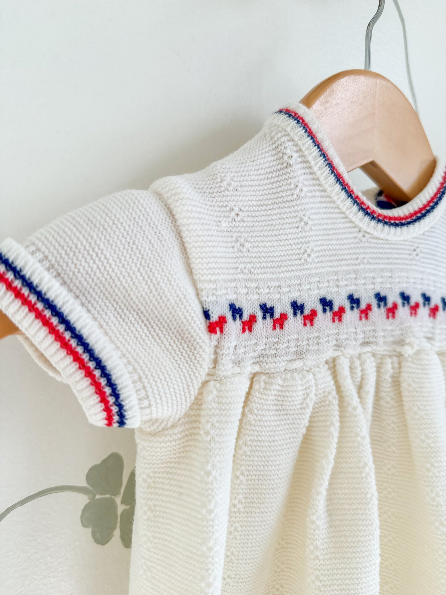 Vintage Swedish Horses Sweater Dress - 6-9 Months
