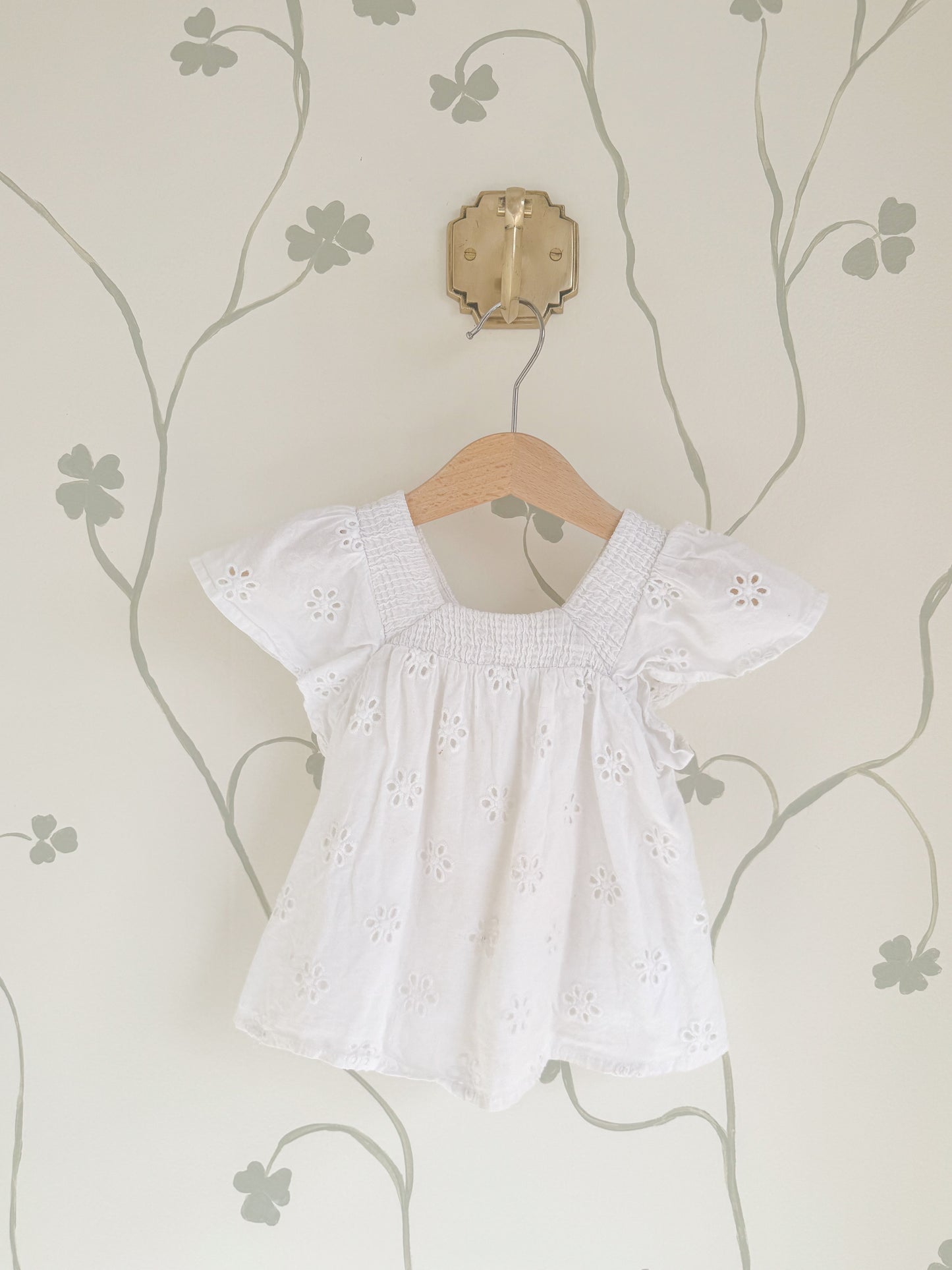 Zara Kids White Eyelet Top - 18 Months