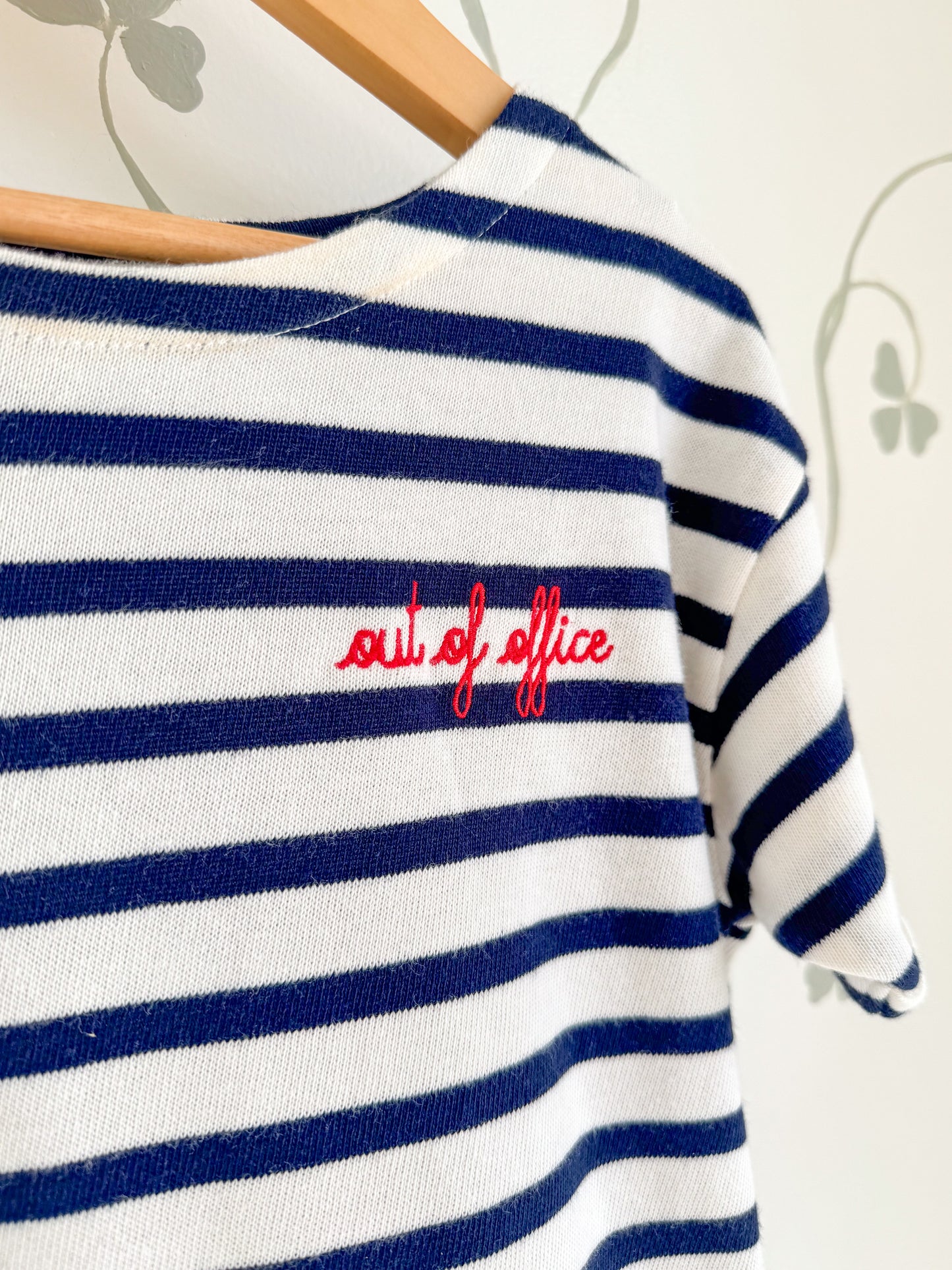 Maison Labiche "Out of Office" Breton Striped S/S T-shirt - 10 Years