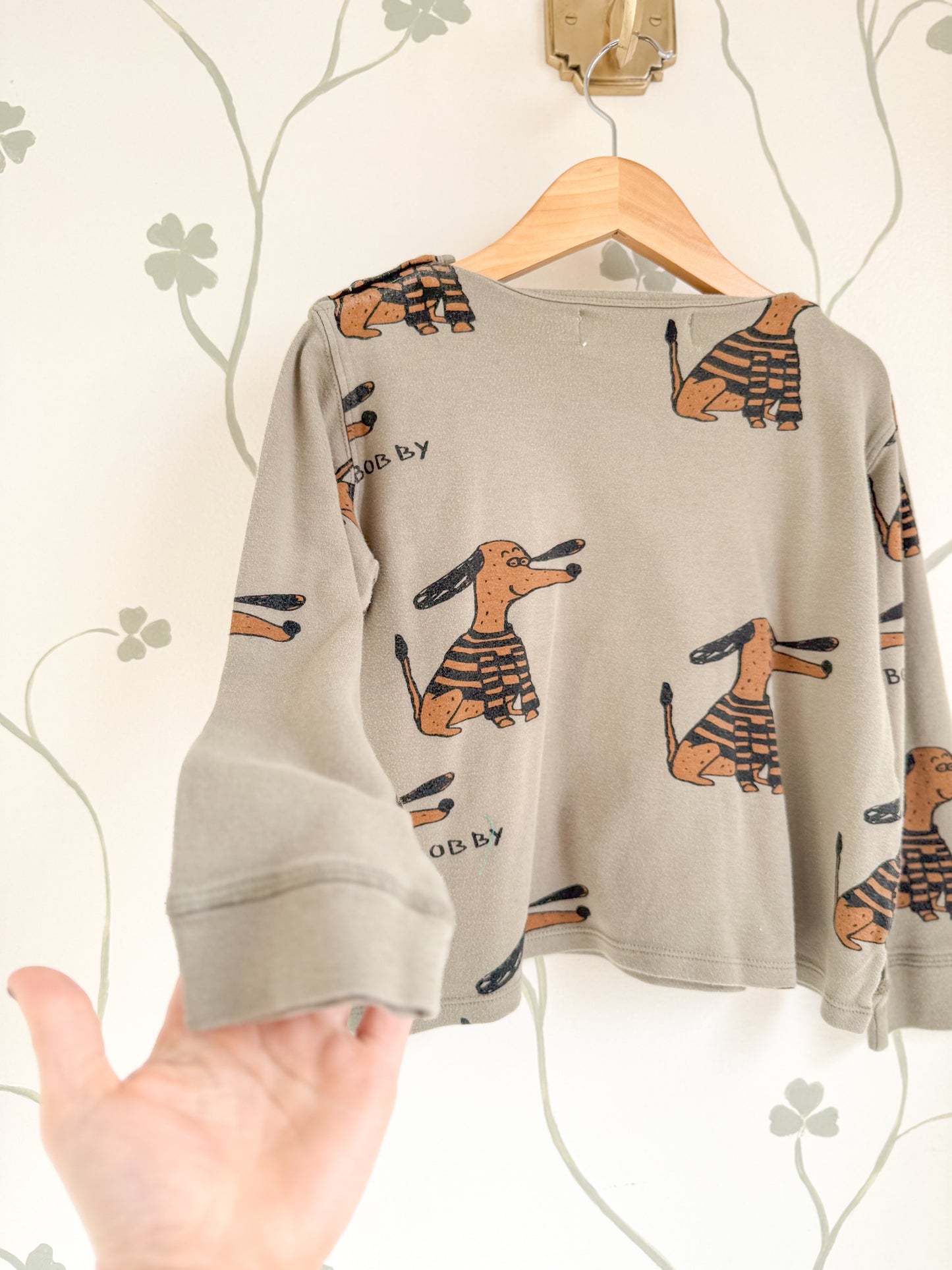 Nadadelazos L/S Bobby Dog print Boxy T-Shirt - 5/6 Years