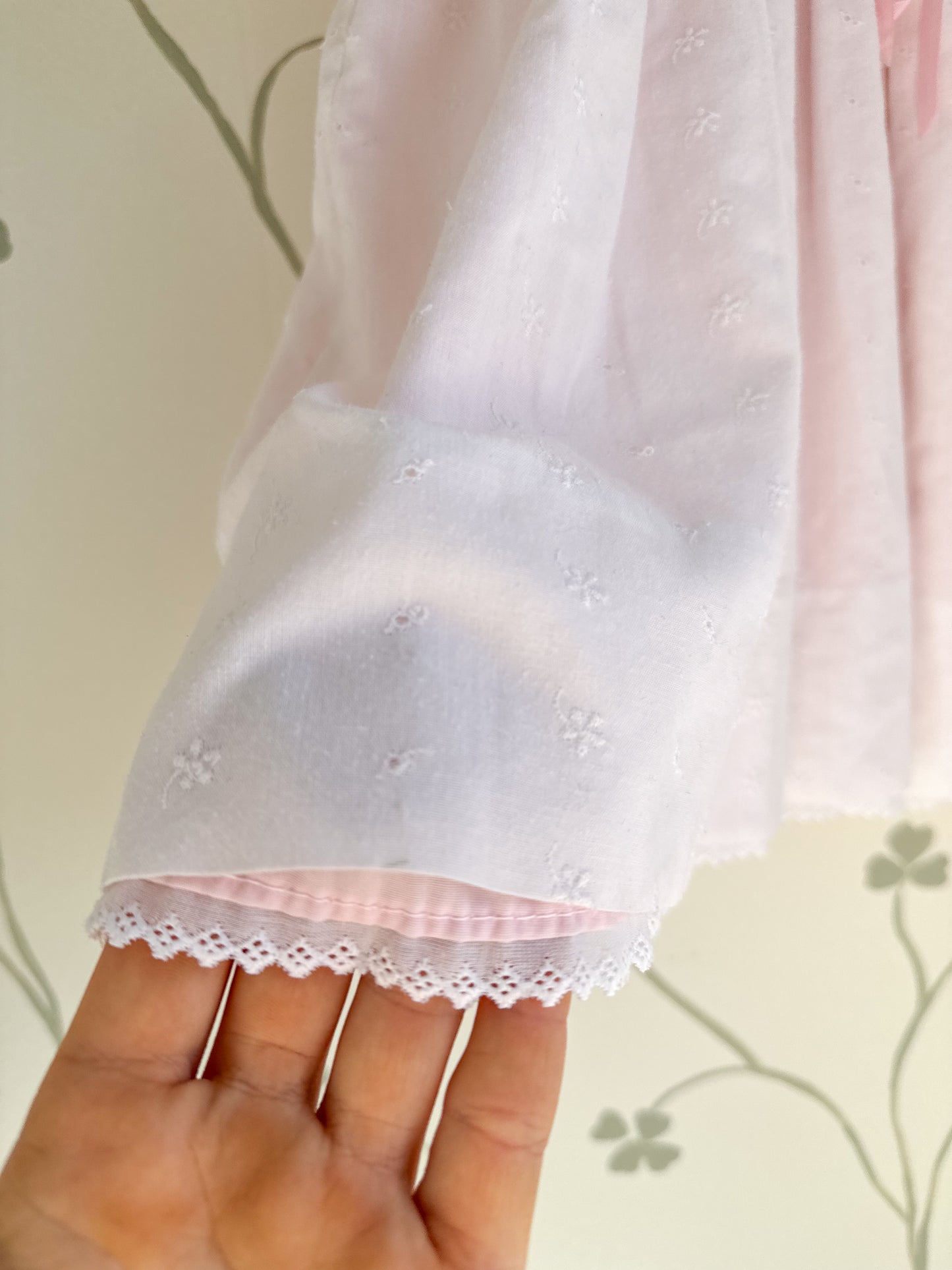 Vintage Alexis Soft Pink Embroidered Dress - 2/3 Years