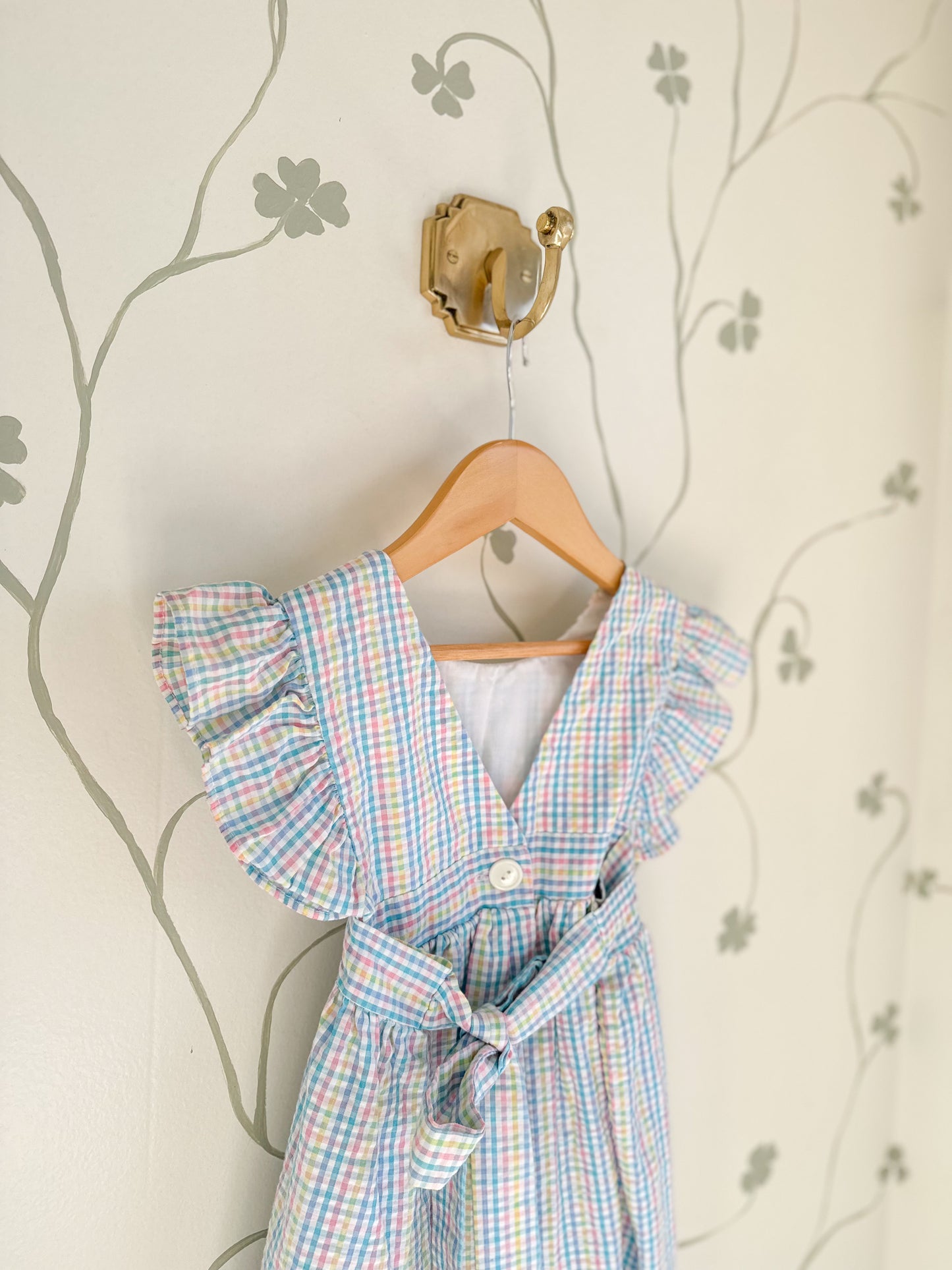 Vintage Samara Strawberry Seersucker Gingham Dress - 6
