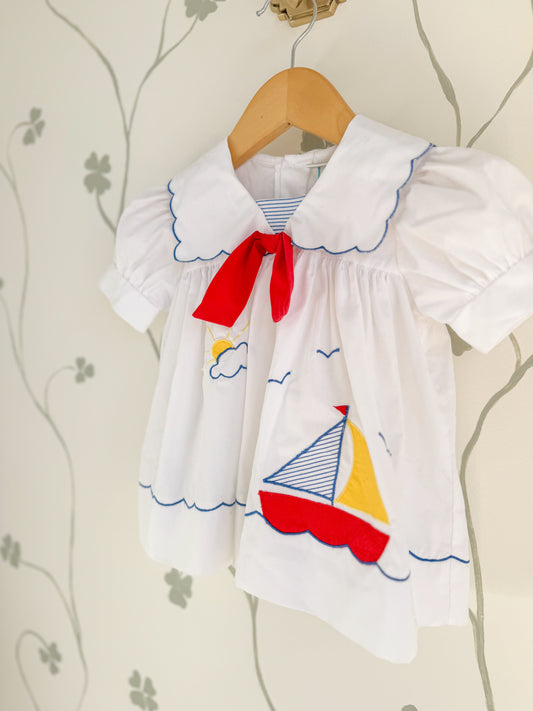 Vintage Baby Togs Sailing Dress - 18 Months
