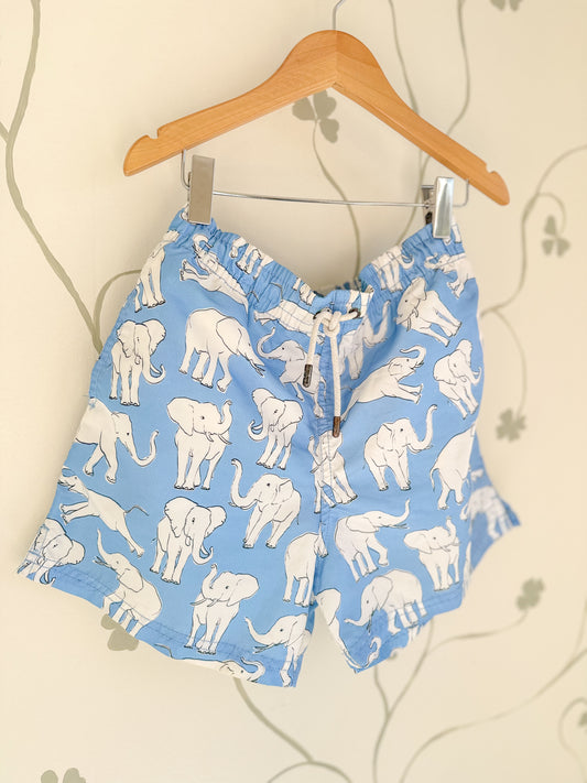 KiWi Saint-Tropez Blue Elephant Swim Trunks - 8 Years