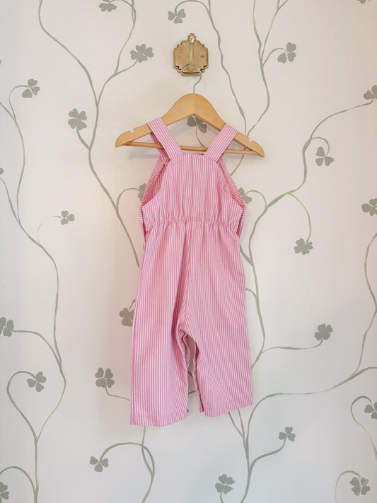 Vintage Healthtex Railroad & Lace Overalls - 18 Months
