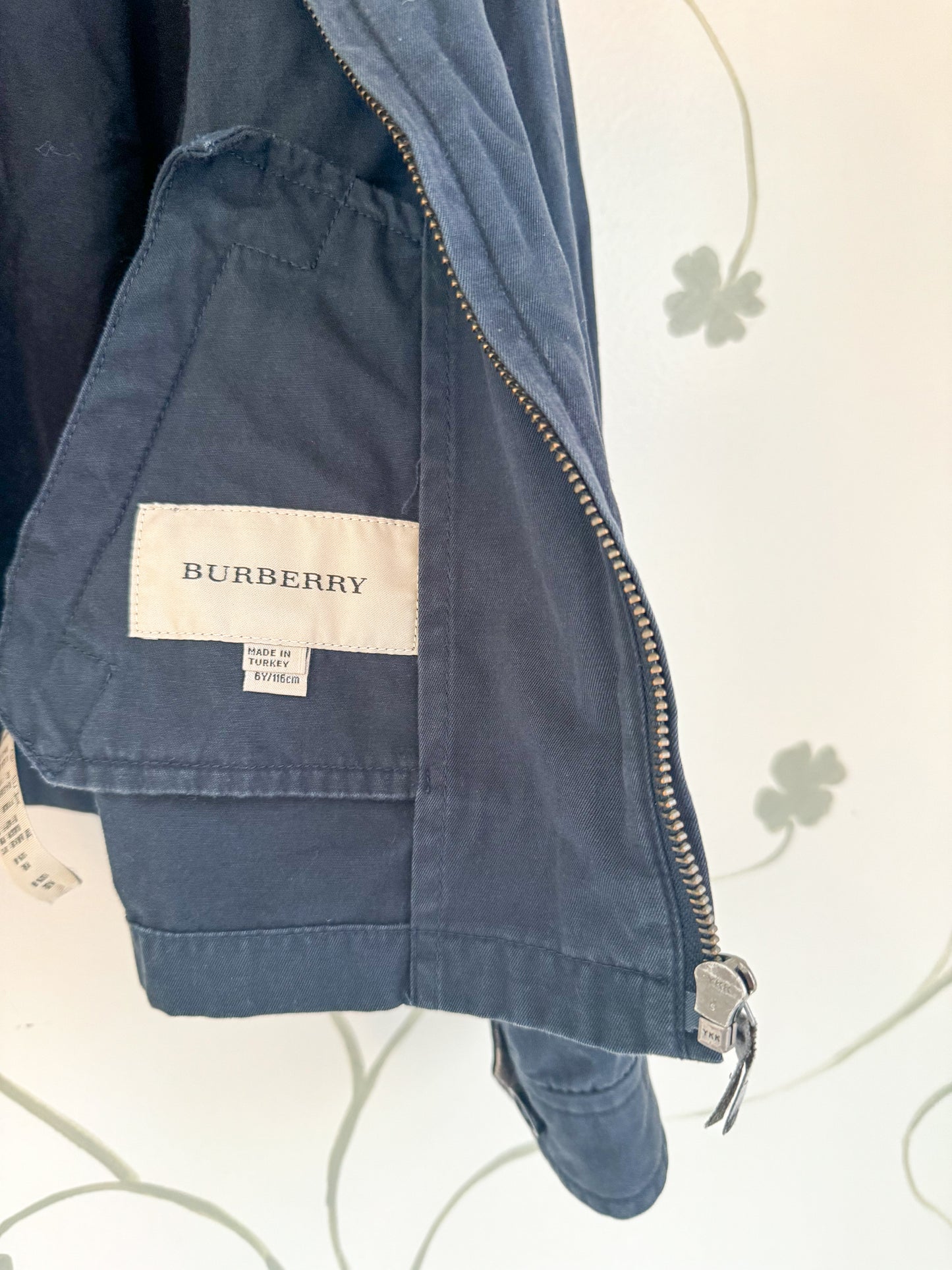 Burberry Navy Chore Coat - Size 6