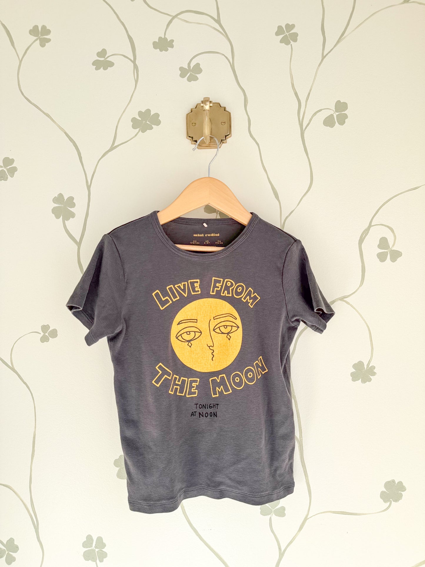 Mini Rodini Charcoal Moon Tee - 7/9 Years