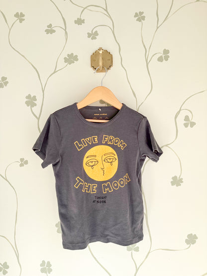 Mini Rodini Charcoal Moon Tee - 7/9 Years
