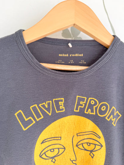Mini Rodini Charcoal Moon Tee - 7/9 Years