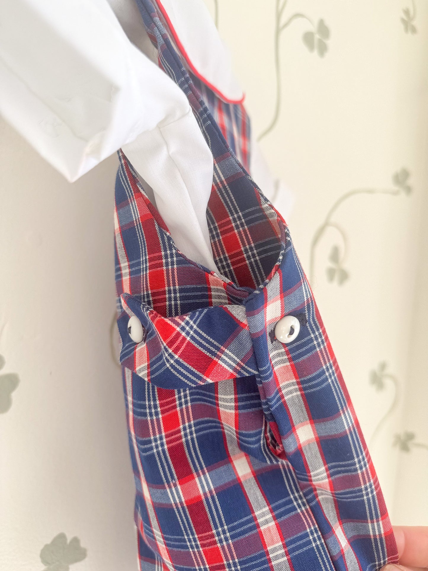 Vintage Thomas Plaid Red, White, & Blue Set - Size 18-24 Months