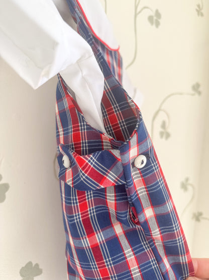 Vintage Thomas Plaid Red, White, & Blue Set - Size 18-24 Months