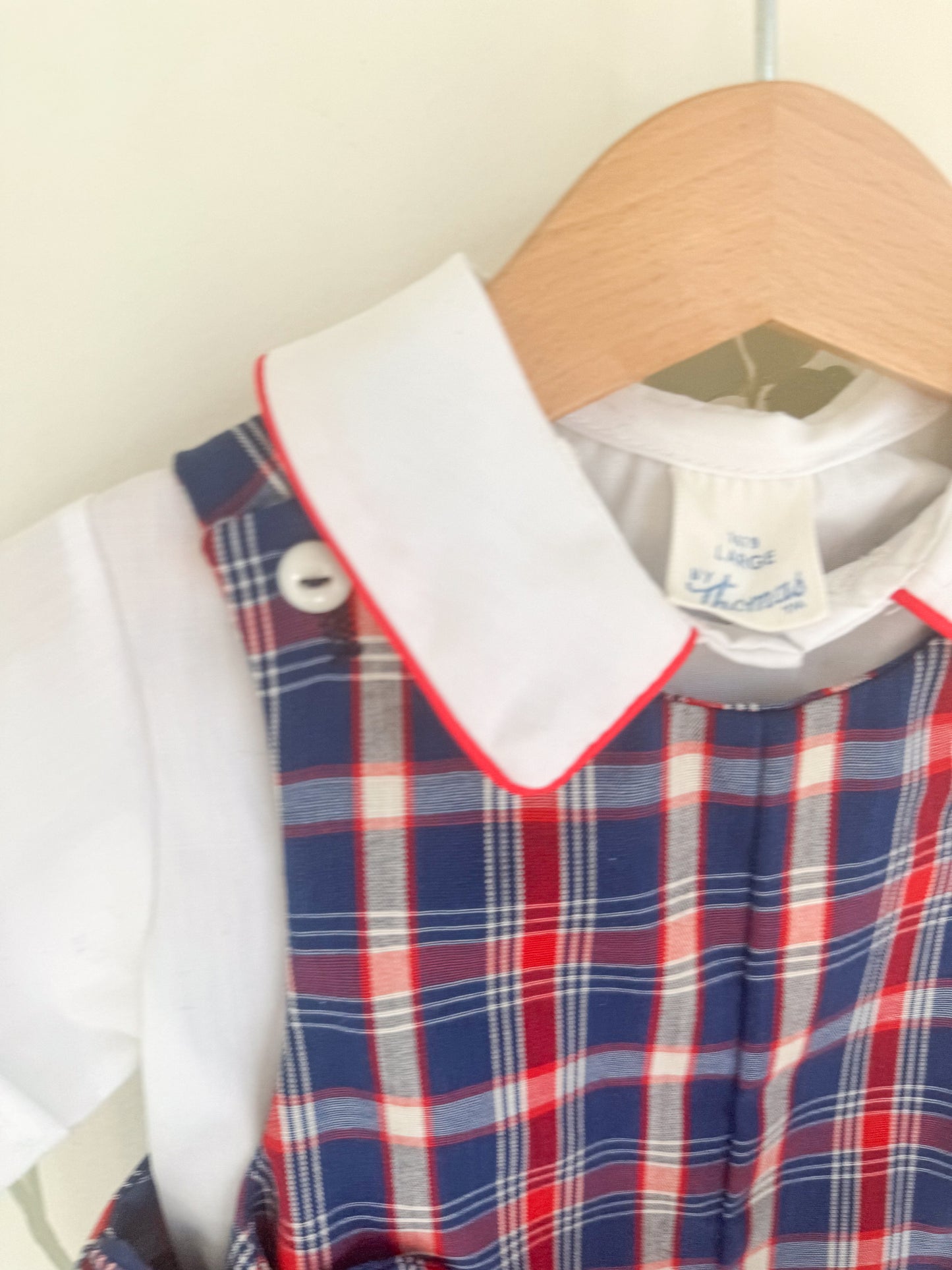 Vintage Thomas Plaid Red, White, & Blue Set - Size 18-24 Months