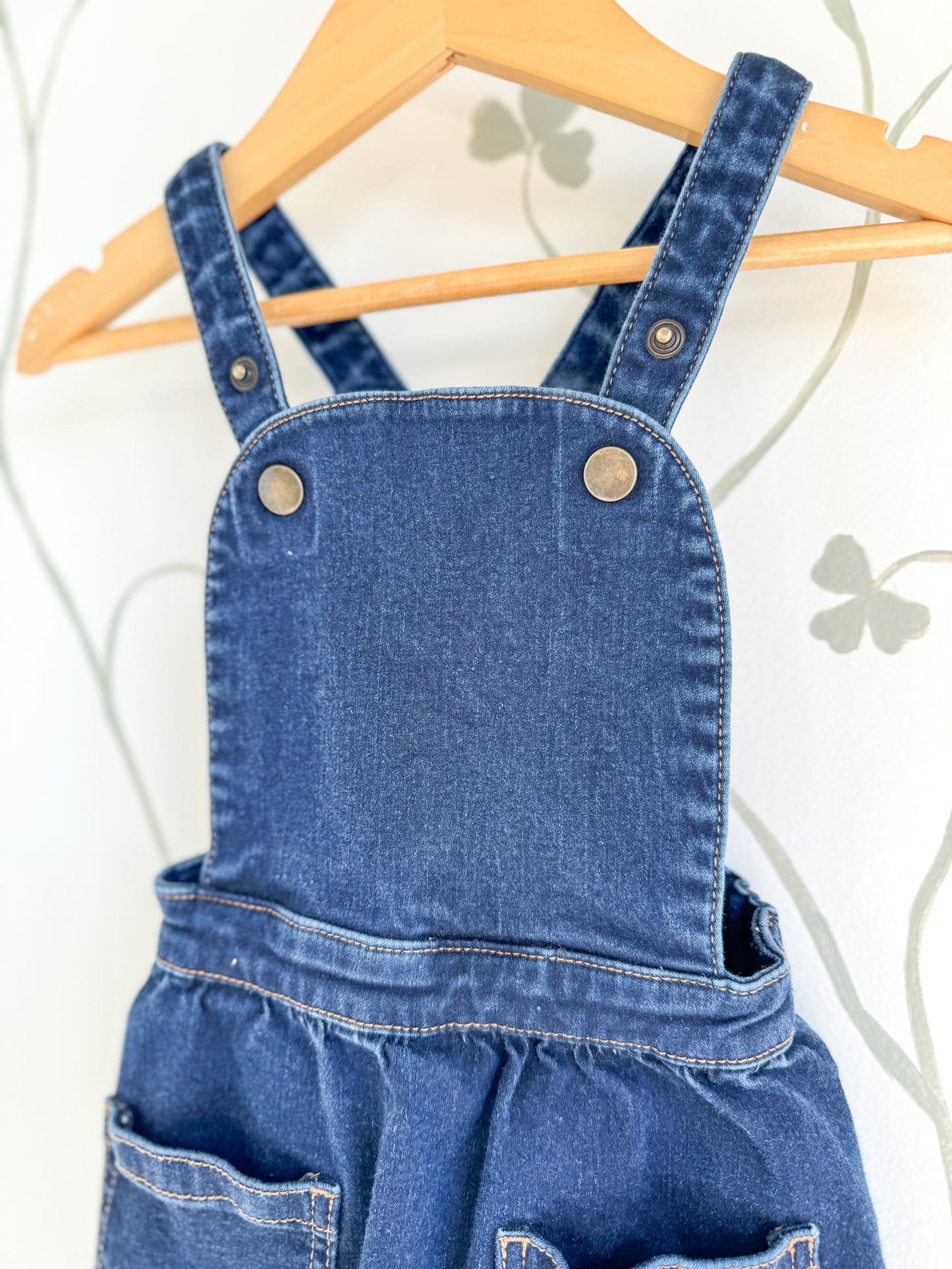 Hanna Andersson Dark Denim Overall Dress - 2/3 Years