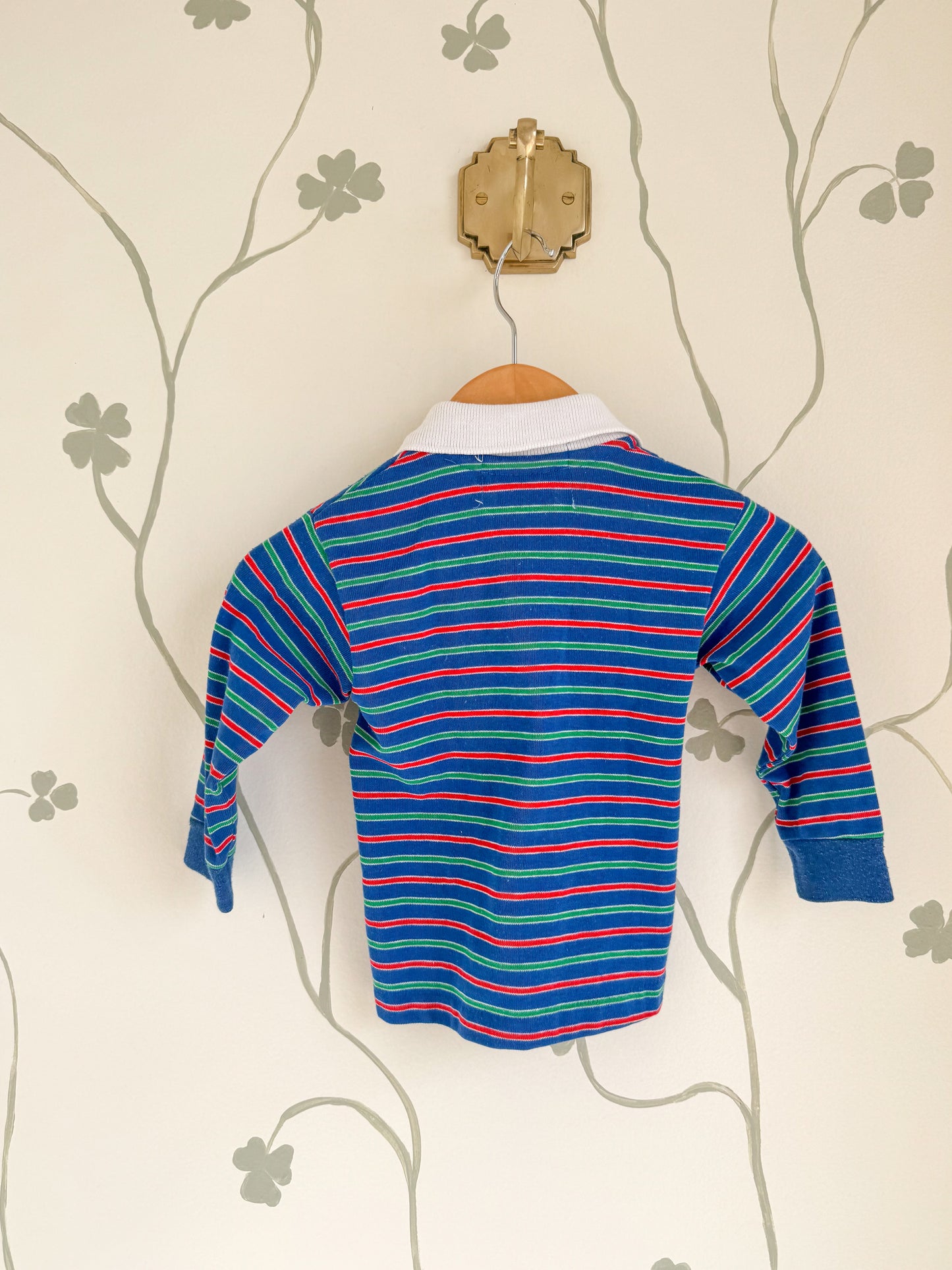 Vintage Izod - Blue Striped L/S Polo