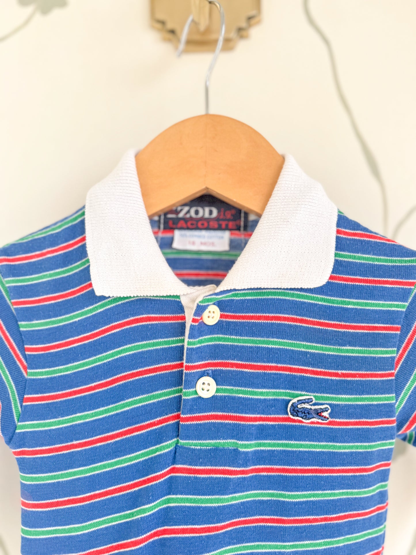 Vintage Izod - Blue Striped L/S Polo