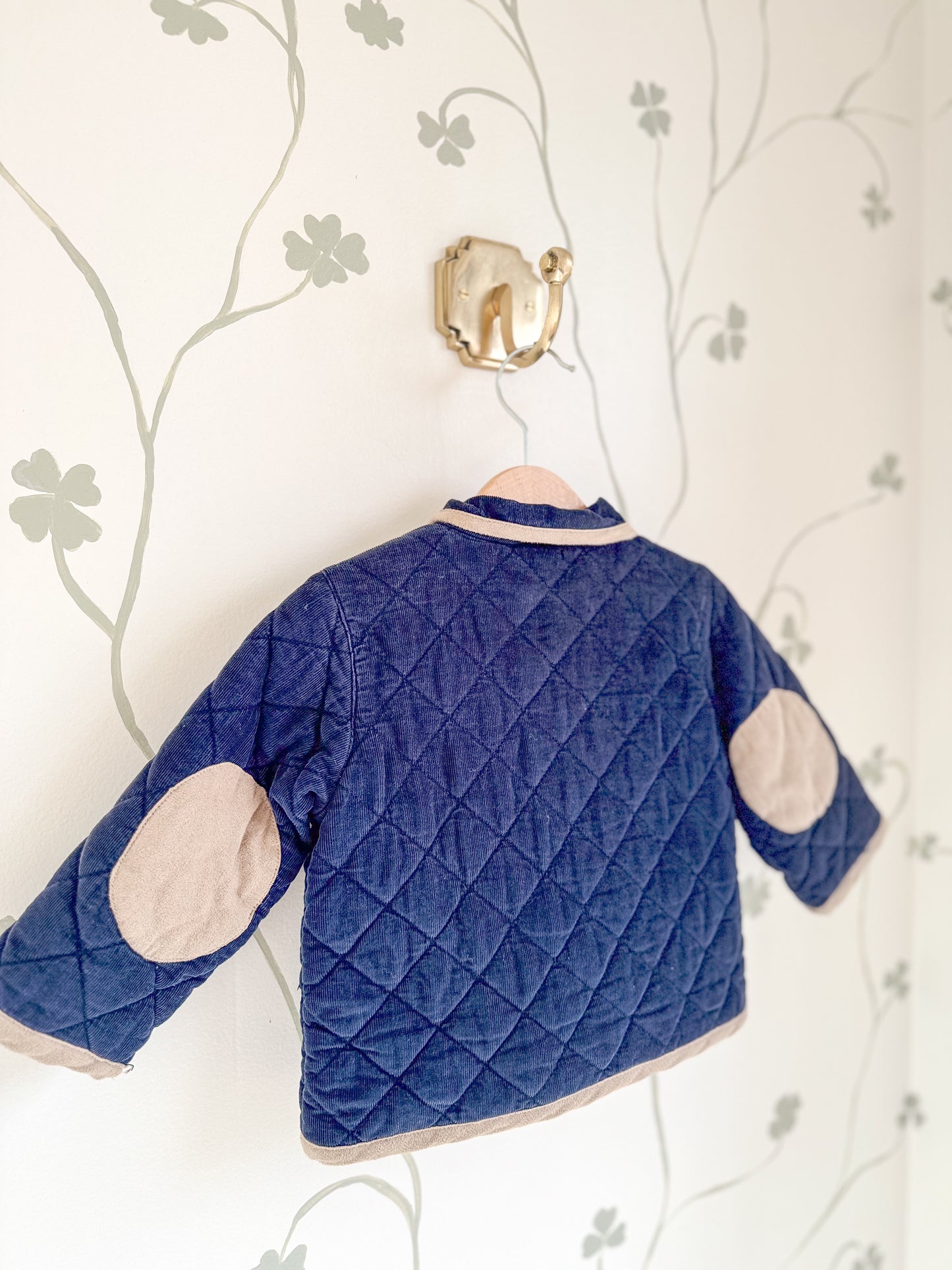 Navy Quilted Corduroy Barn Jacket - 9-12 Months