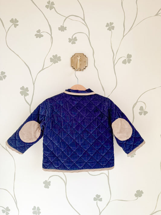 Navy Quilted Corduroy Barn Jacket - 9-12 Months