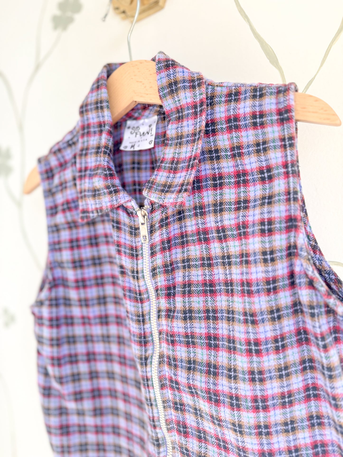 Vintage Plaid Vest and Skirt Set - Size 4