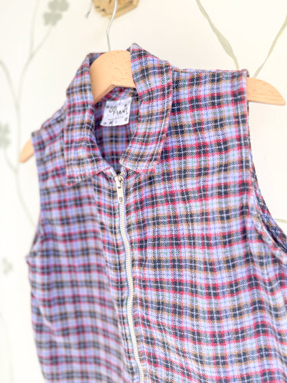 Vintage Plaid Vest and Skirt Set - Size 4
