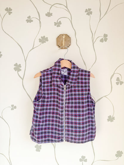 Vintage Plaid Vest and Skirt Set - Size 4