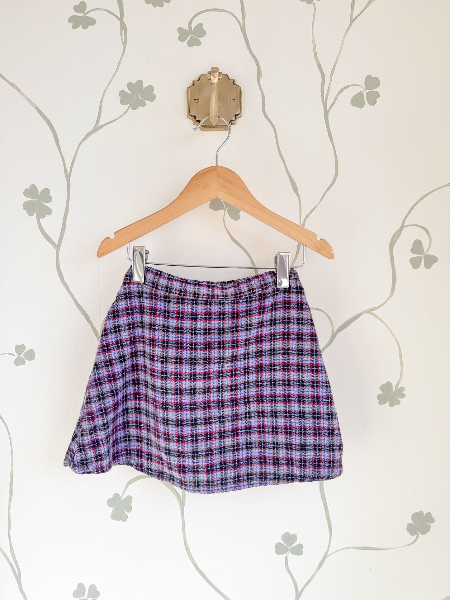 Vintage Plaid Vest and Skirt Set - Size 4