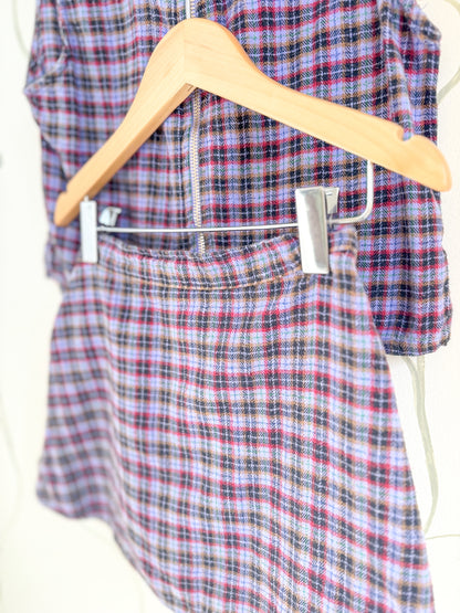 Vintage Plaid Vest and Skirt Set - Size 4