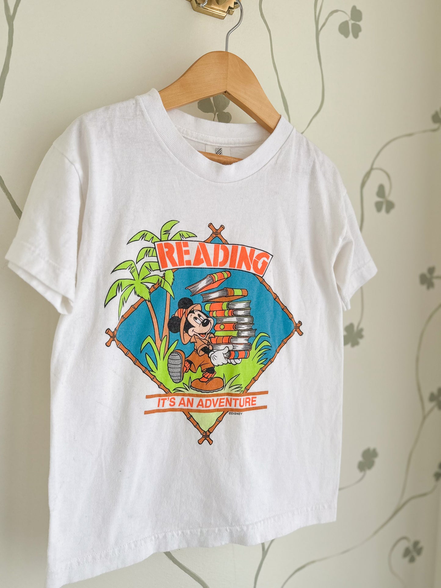 90s Mickey Reading Tee - 7-8 Years