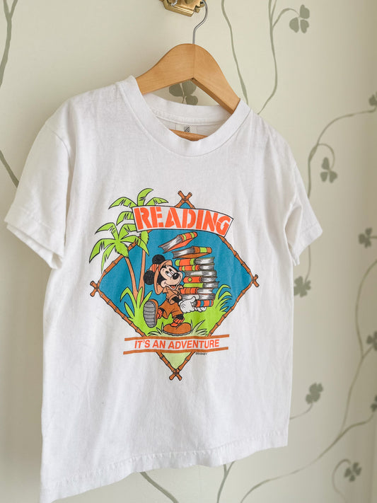 90s Mickey Reading Tee - 7-8 Years