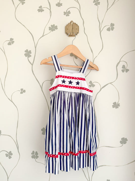 Vintage Stars and Stripes Dress - Size 4T